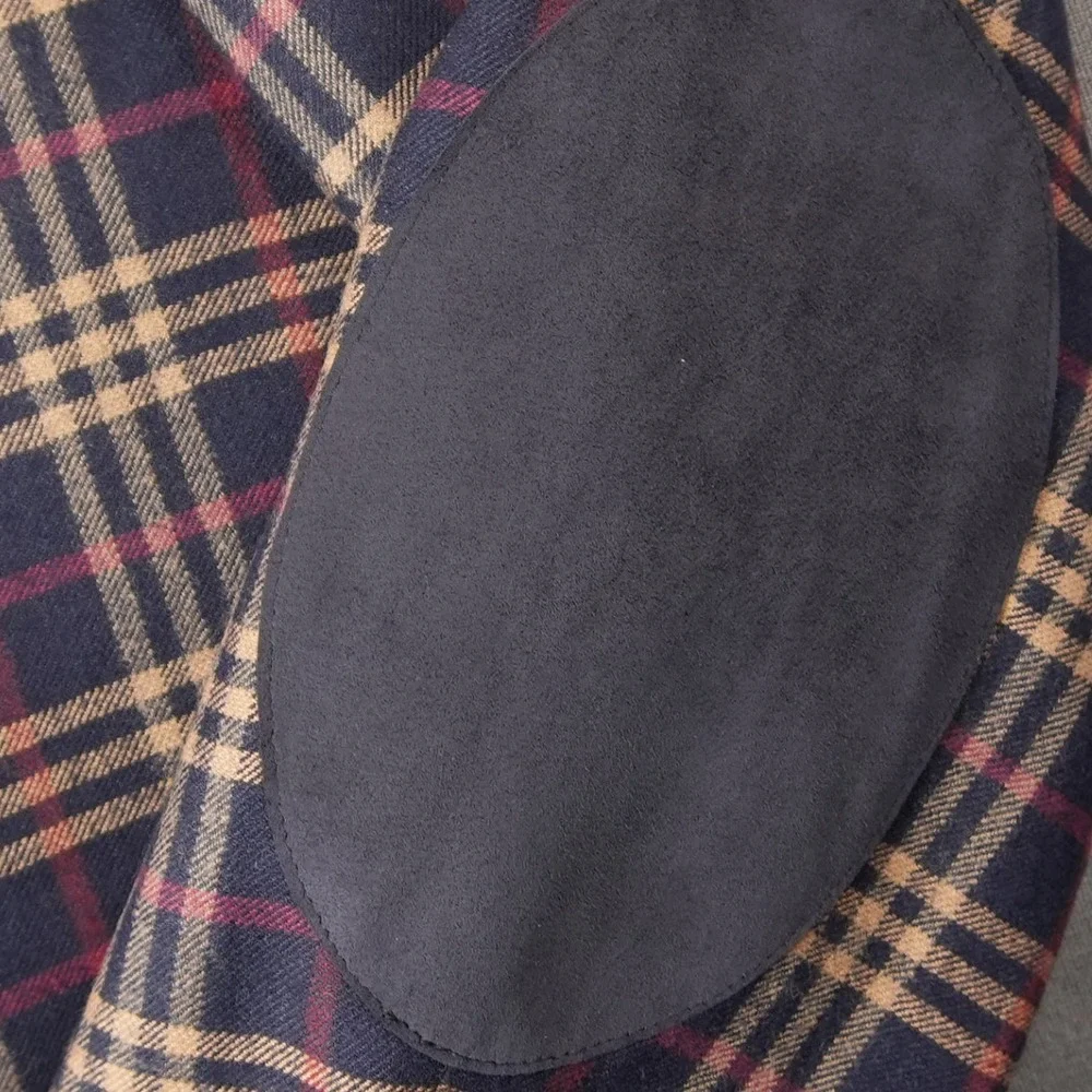 Collegiate Italian Elbow Patch Plaid El Ganso Subalpino Men Blazer Jacket EUR 46